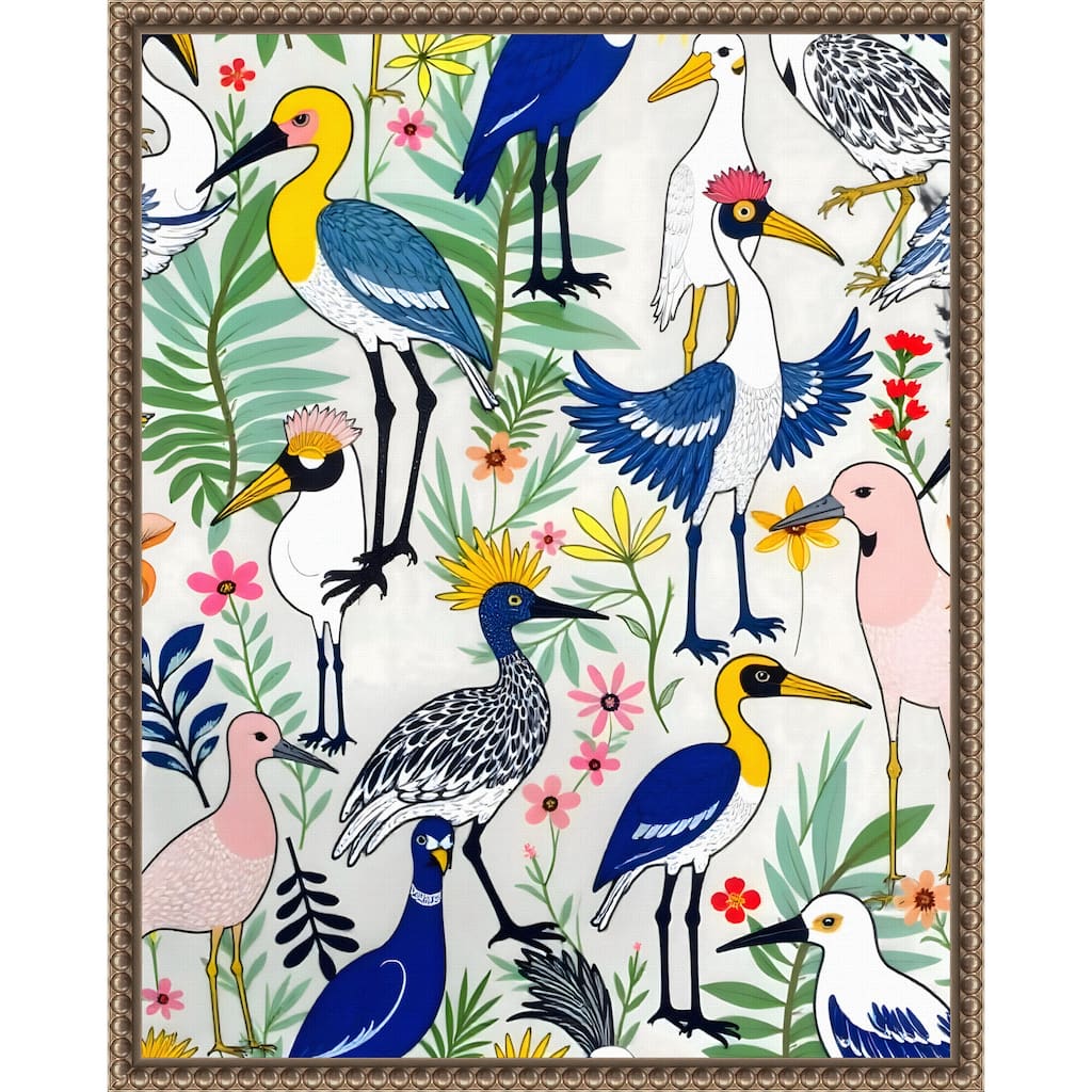 The Aviary Almanac by Uma Gokhale Framed Canvas Wall Art
