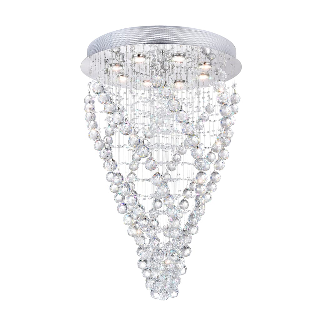 Twister 8 Light Flush Mount With Chrome Finish