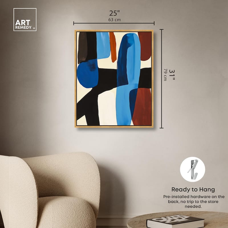 Cobalt Collision Canvas by Art Remedy