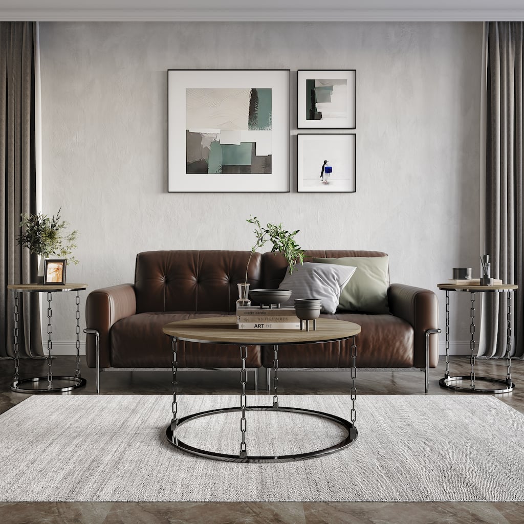 CraftPorch Modern 3- Pieces Coffee Table Set