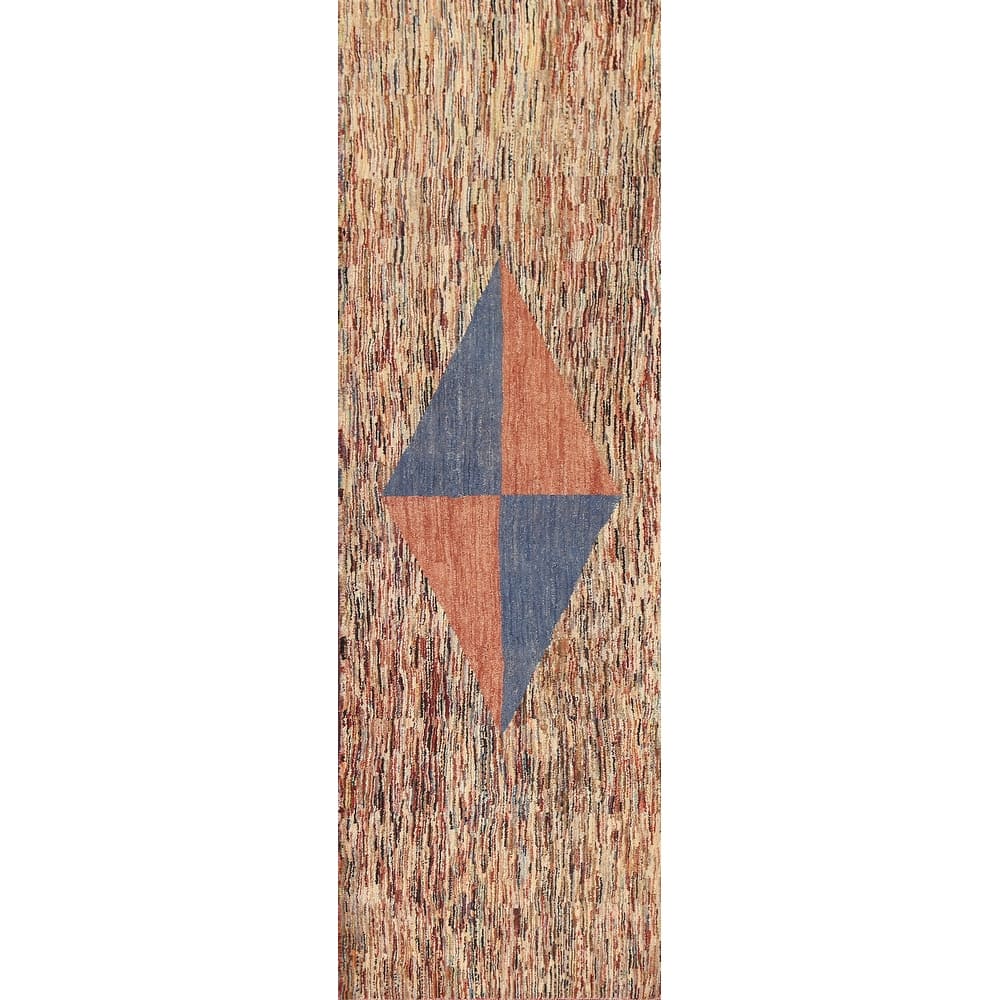 Gabbeh Kashkoli Staircase Runner Rug Wool Hand-knotted Oriental Carpet - 2'7" x 10'3"