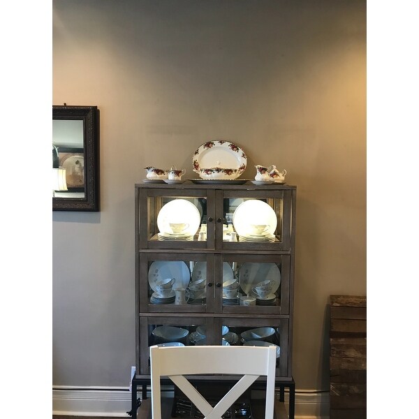 Top Product Reviews For Bellstrom Lighted Contemporary Curio Display Cabinet 13727866 Overstock