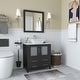 preview thumbnail 29 of 39, Vanity Art 30-inch Single Sink Bathroom Vanity Set With Engineered Marble Top and Free Mirror - 30 x 18.5 x 36 Inches
