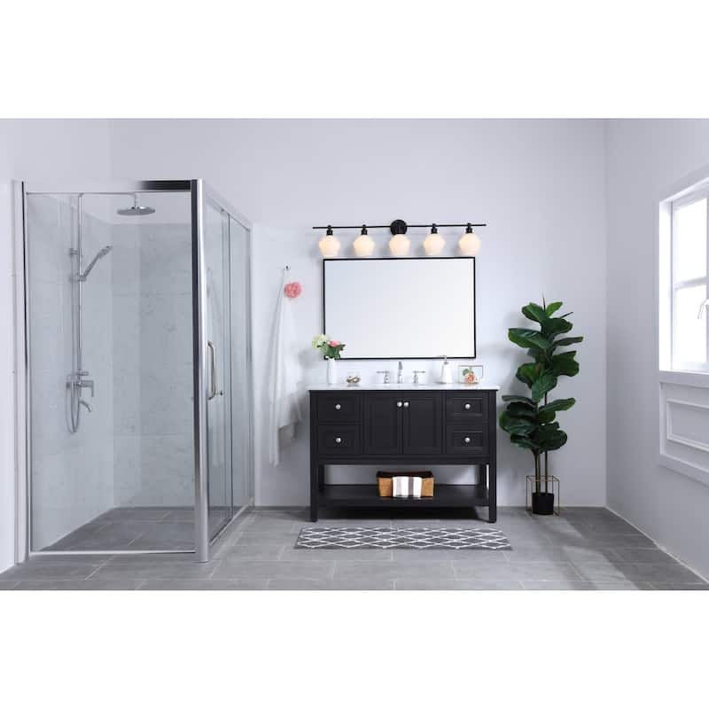 Elegant Lighting Gene 5 Light 47" Wide Bathroom Vanity Light with
