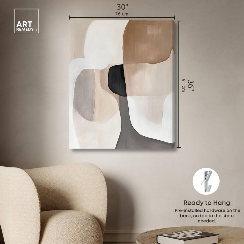 Curvilinear Composition II Canvas by Art Remedy, Gallery Wrapped