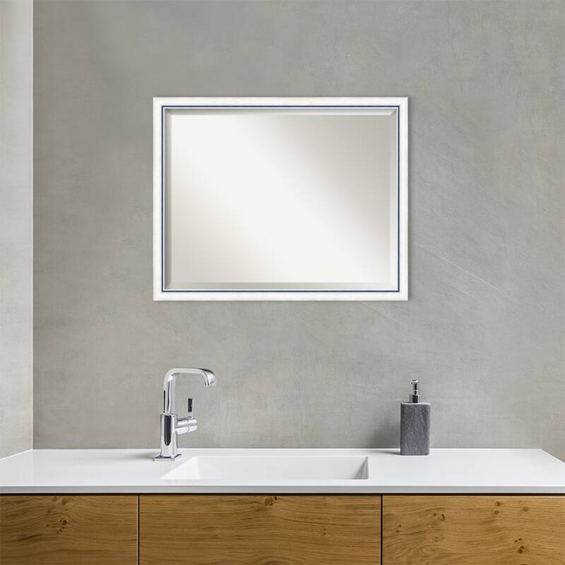 Morgan Beveled Wood Framed Bathroom Vanity Wall Mirror