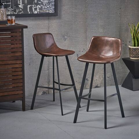 Dax 30-inch Faux Leather Barstool (Set of 2) by Christopher Knight Home