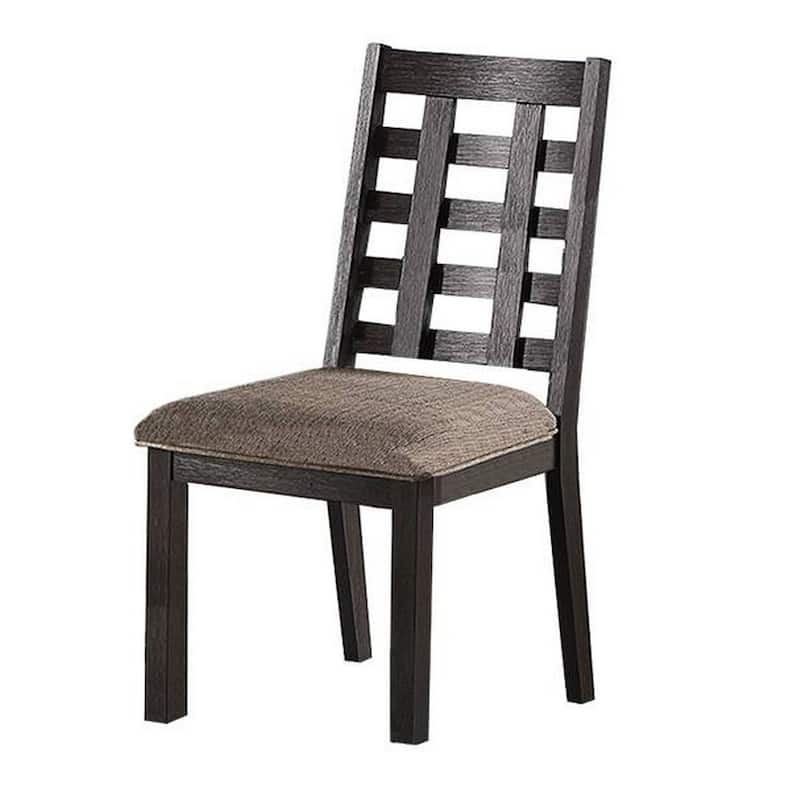 Espresso Brown/Brown Fabric Upholstered Wood Frame Dining Chair, Sturdy Dining Chair for Dining Rooms - 21.75