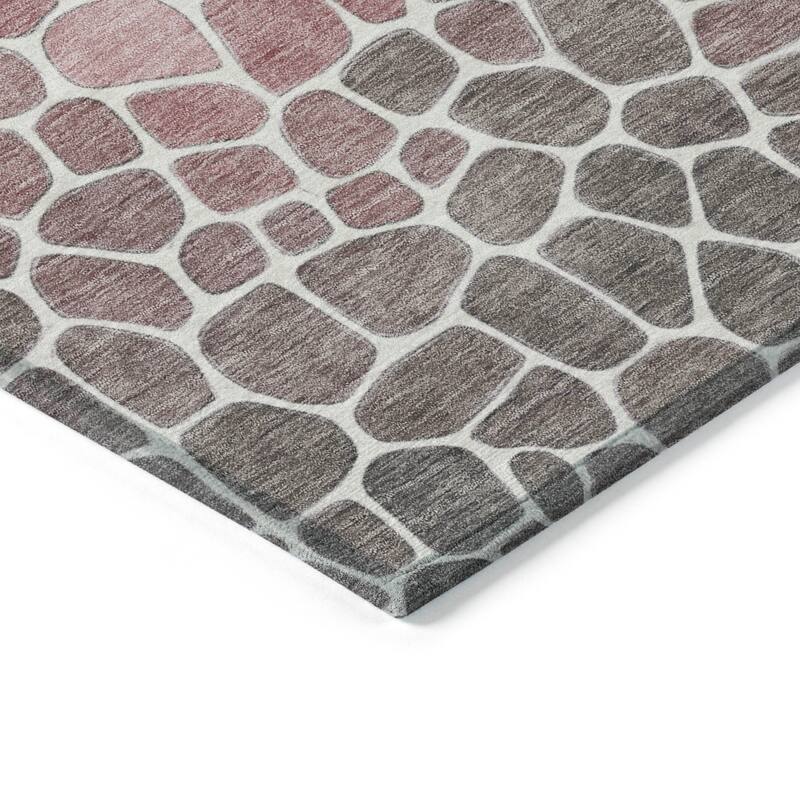 Machine Washable Indoor/Outdoor Contemporary Ombre Chantille Rug