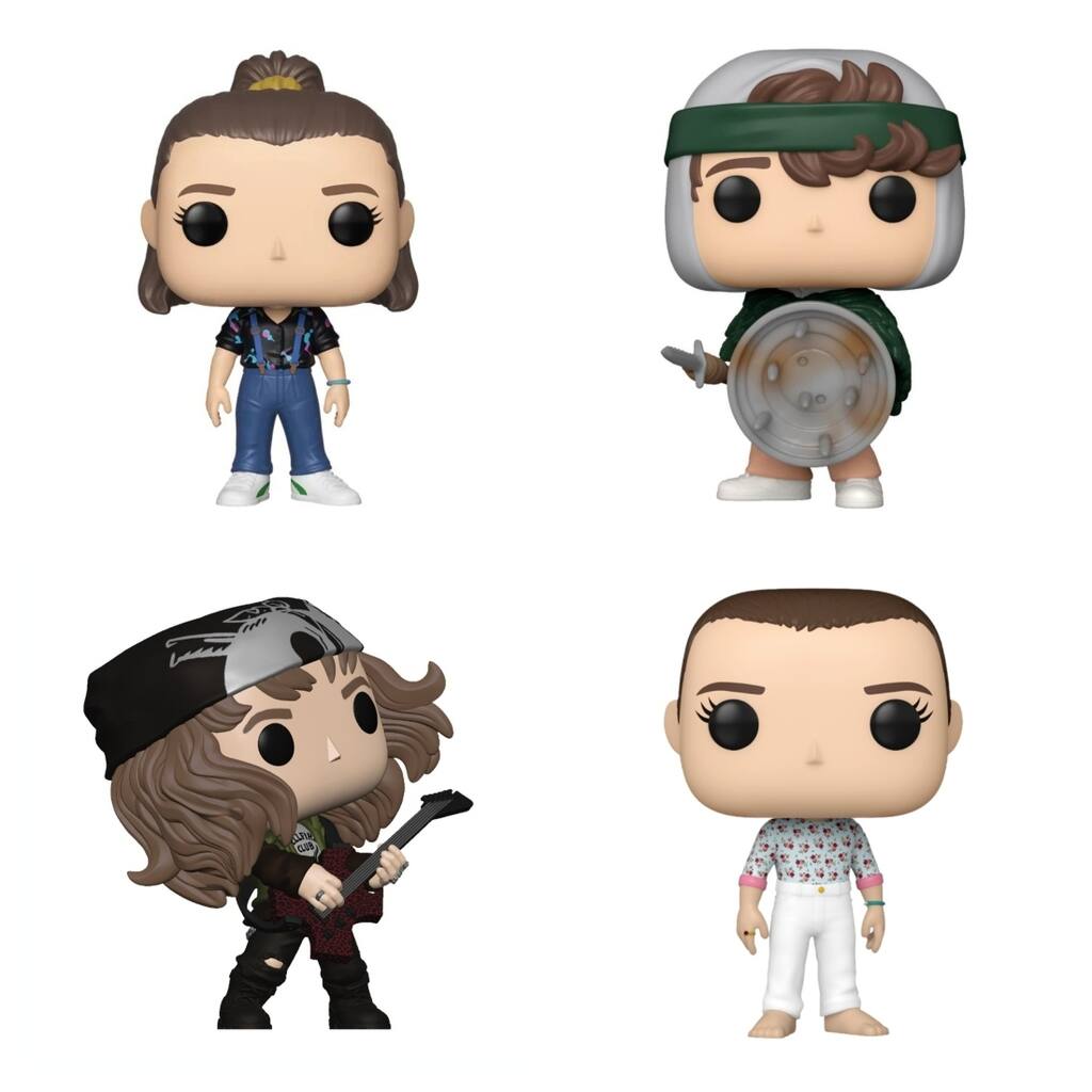 Funko Pop! 4 Pack Stranger Things: Eleven, Guitar Eddie, Shield 