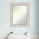 preview thumbnail 8 of 28, Non-Beveled Wood Bathroom Wall Mirror - Trellis Silver Frame - Trellis Silver