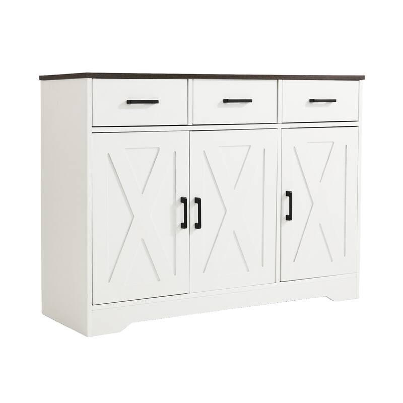 Traditional 3 Drawer Sideboard Storage Cabinet