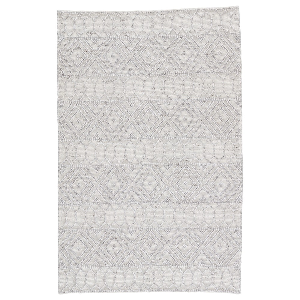Whyte Indoor/ Outdoor Trellis Light Gray/ White Area Rug