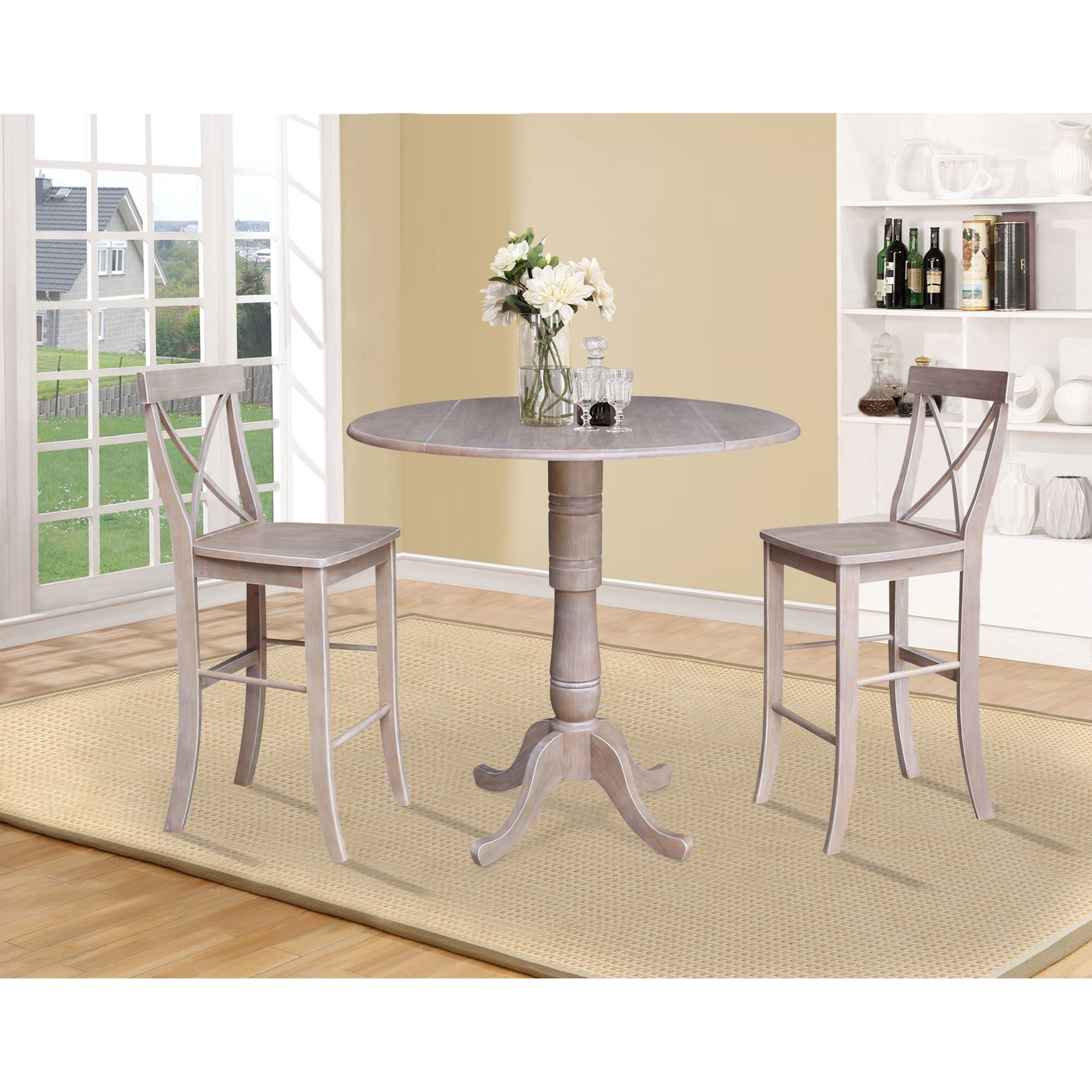 Pedestal bar sales height table