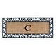 preview thumbnail 82 of 187, Non Slip Coir Low Profile Myla Monogrammed Entry Doormat, 17.7"x47.25" monogrammed c