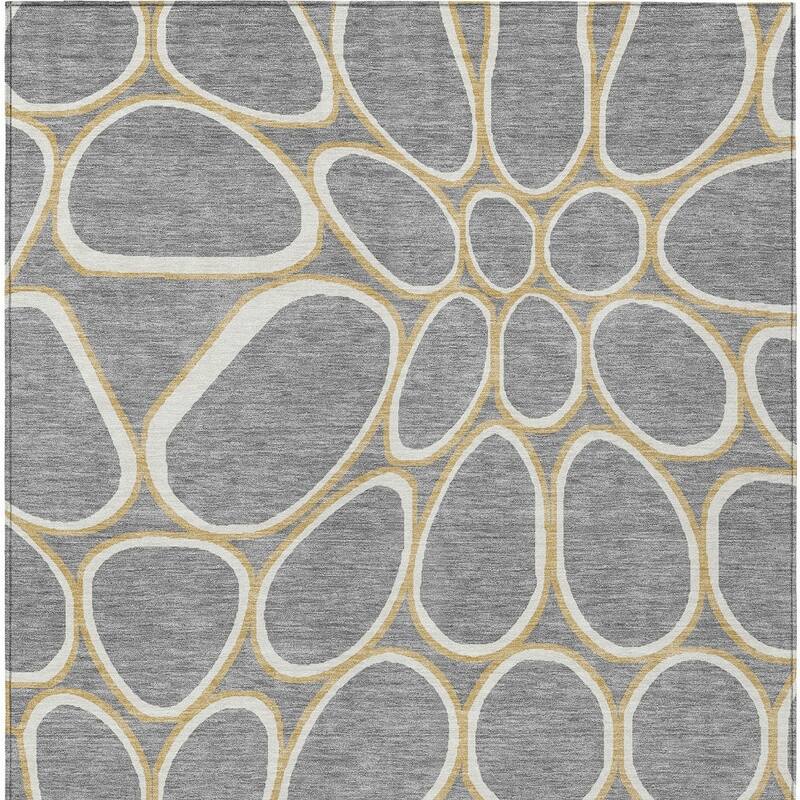 HomeRoots Abstract Transitional Rectangle Outdoor Rug
