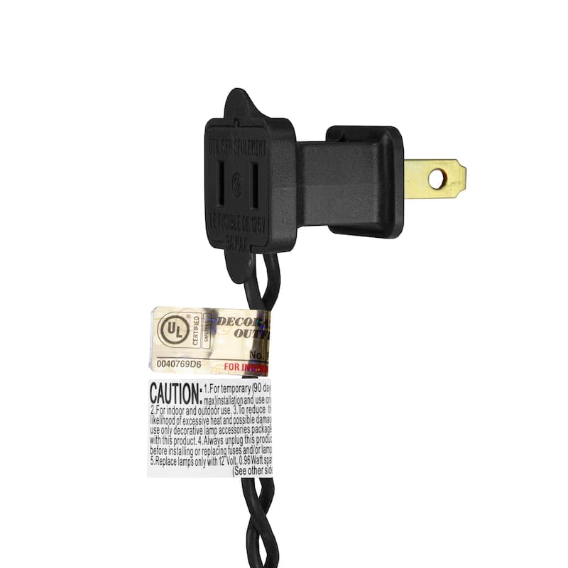 50 White LED Mini Christmas Lights - 16.25 ft Black Wire - 16.25'