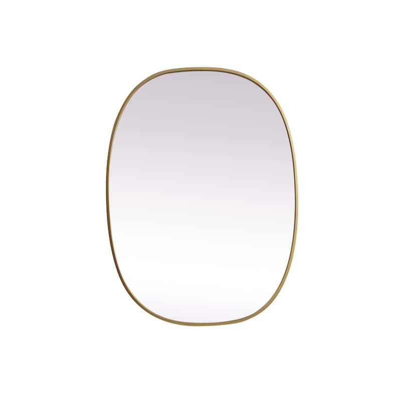 Elegant Lighting MR2B2736 Brynn 27" W x 36" H Modern Oval Bathroom - Brass