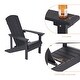 preview thumbnail 43 of 102, BONOSUKI Patio Adirondack Chair w/Cupholder,Weather Resistant-Set of 4