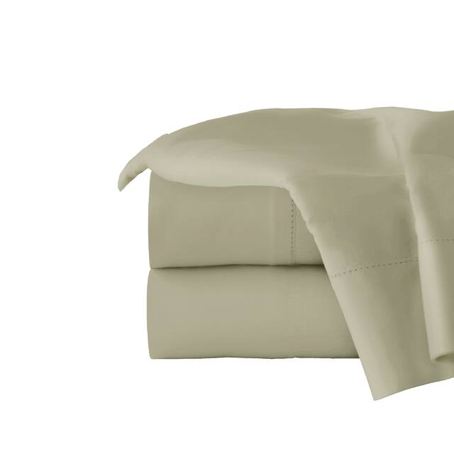 Pointehaven 410 Thread Count Cotton Oversized Bed Sheet Set - King - Elm