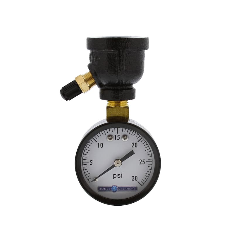 Jones Stephens G66030 2" 30 PSI Gas Test Gauge Assembly - Bell Style - Natural