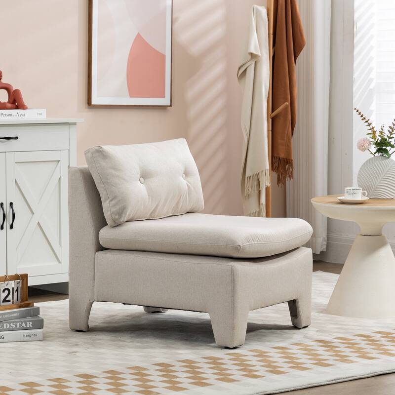 Cushioned deep seat, single lazy chair for Living room