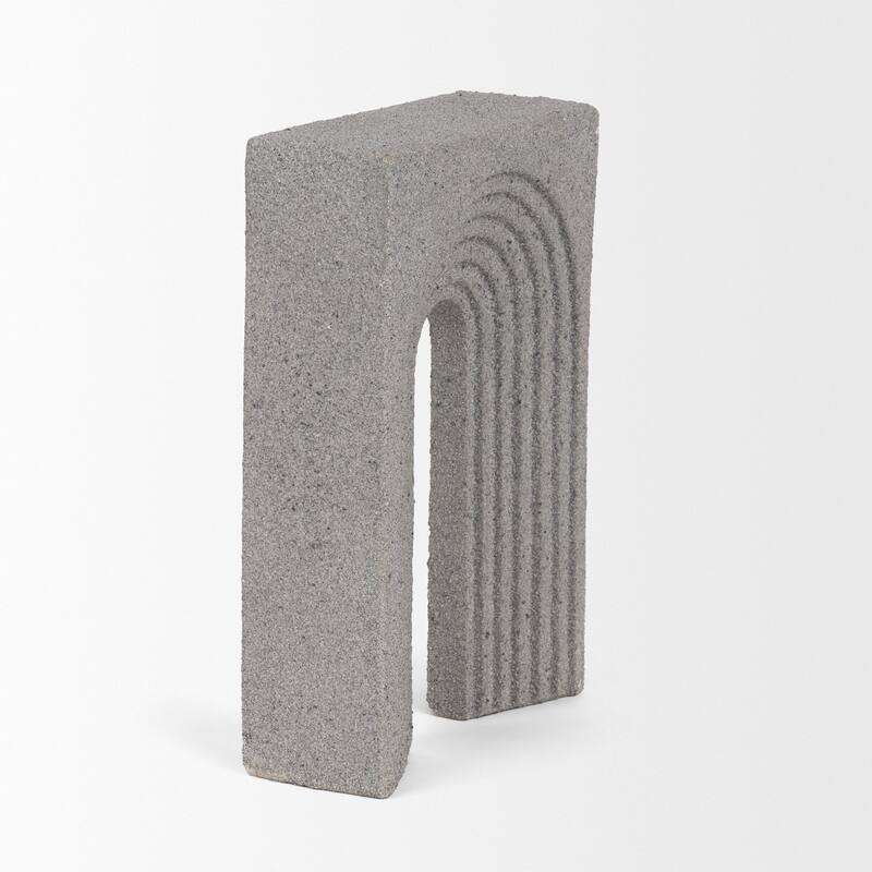 Kacia Resin Textured SandStone / Gray Decorative Object