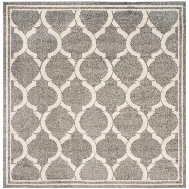 SAFAVIEH Amherst Huynh Modern Rug - 7' Square - Dark Grey/Beige