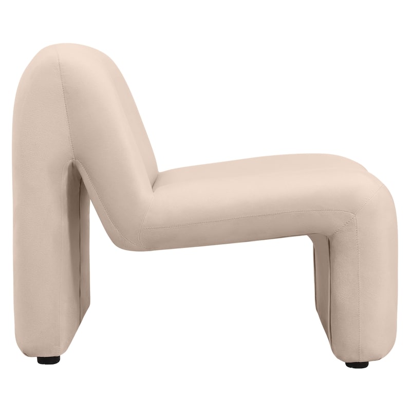 KLYX Modern Armless Accent Chair in Velvet or Boucle Upholstery with Plush Foam Cushioning for Home Office, Living Rooms and Bed