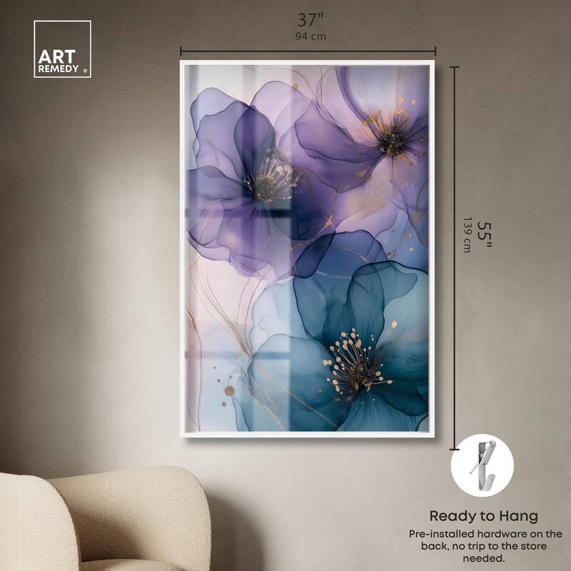 Gilded Cyanescence II Shadowbox by Art Remedy