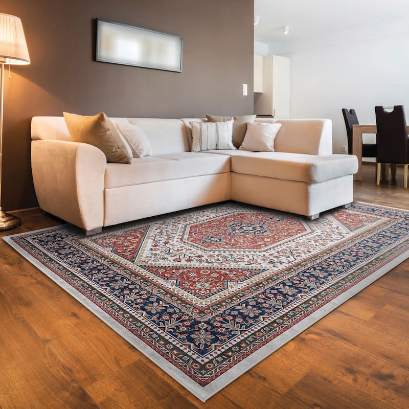 Emerald Logan Red/Navy Rug