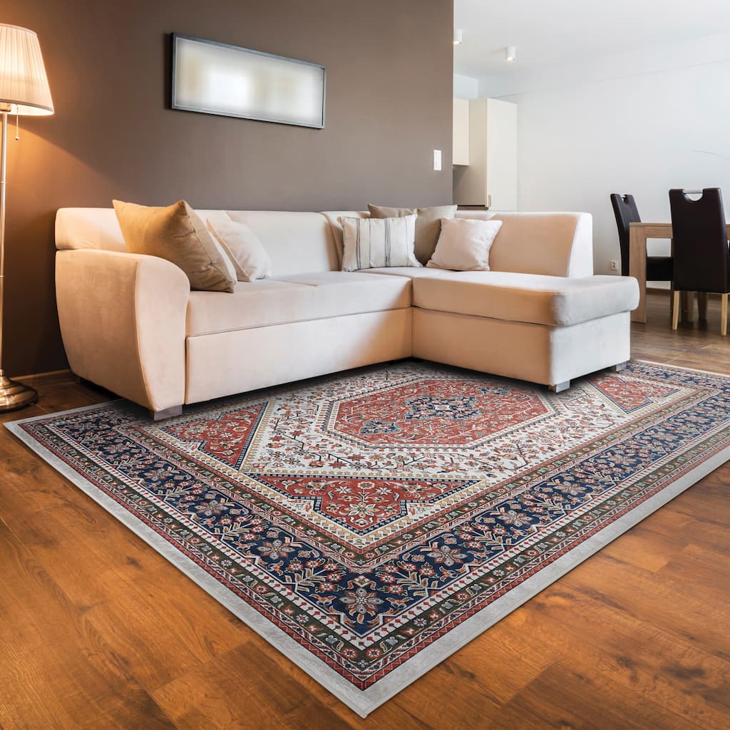 Emerald Logan Red/Navy Rug