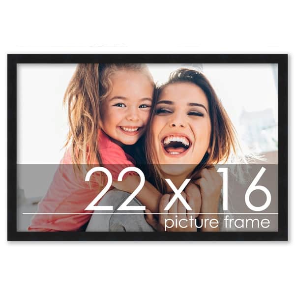 22x16 Frame Black Wood Picture Frame UV Acrylic, Foam Board Backing
