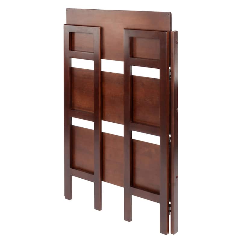 Terry Stackable 3-Tier Foldable Shelf, Walnut - 27.8 x 11.5 x 38.54 inches