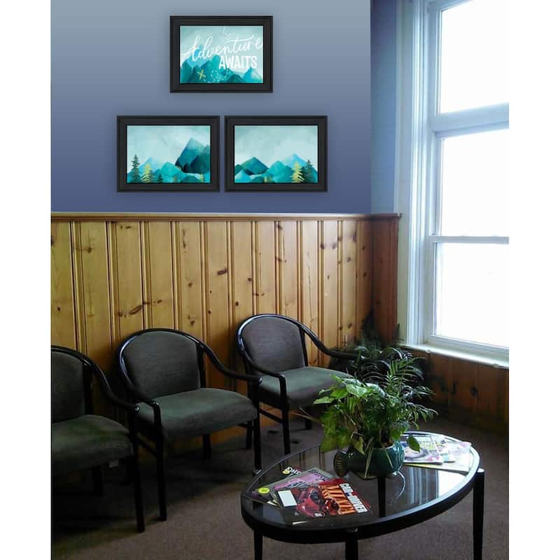 Trendy Decor 4U "Adventure Awaits, Don't Just Stand There!" Printed Framed Wall Art by House Fenway