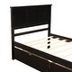 preview thumbnail 10 of 20, Twin Platform Storage Kids Bed with 2-Drawers, Sturdy Wood Frame, Space-Saving, Espresso
