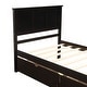 preview thumbnail 10 of 13, Twin Size Platform Bed with Two Wheeled Under-Bed Drawers , Solid Wood and MDF Construction
