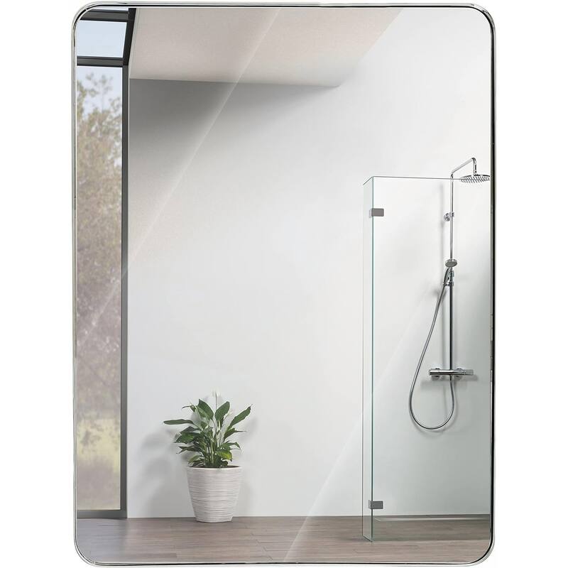 30x40 Inch Metal Framed Rectangular Rectangular Bathrrom Mirror