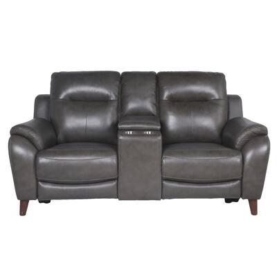 Teretta 77" Upholstered Power Reclining Loveseat, Gray