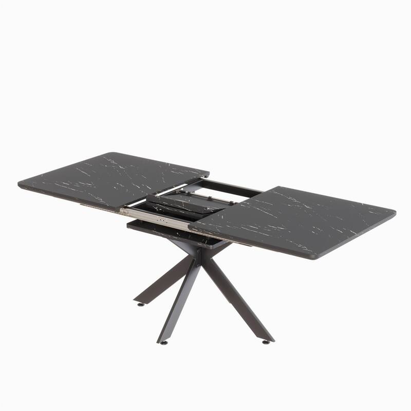 Extendable Dining Table Modern Mid-Century Kitchen Table