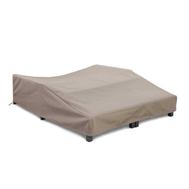 Hoyt Outdoor Metal Double Chaise Cover