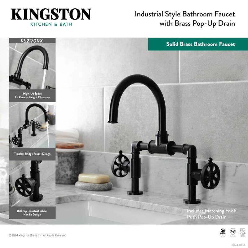 Kingston Brass Belknap Bridge Bathroom Faucet