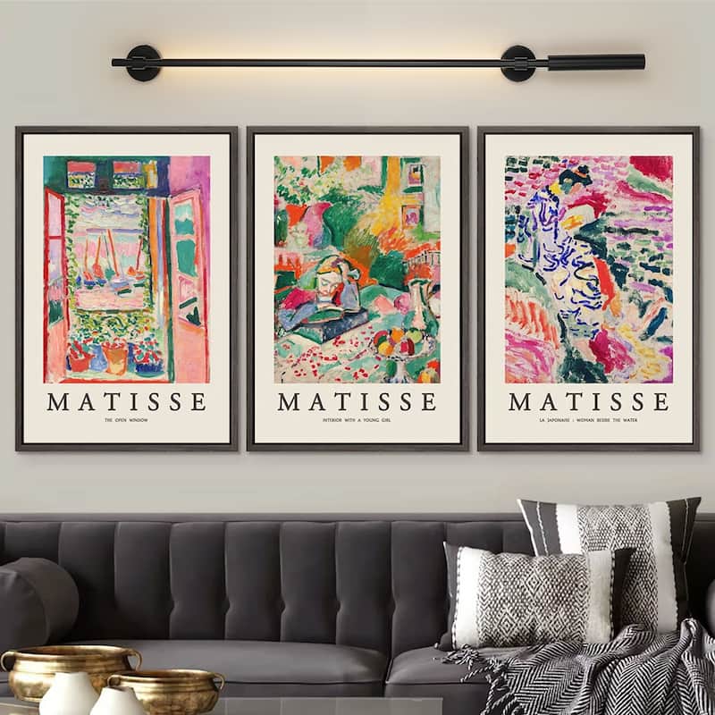 Minimalist Linear Matte Black Rotatable LED Wall Sconce for Bedroom & Living Room - 4.7 in. W x 3.9 in. D x 67.3 in. H