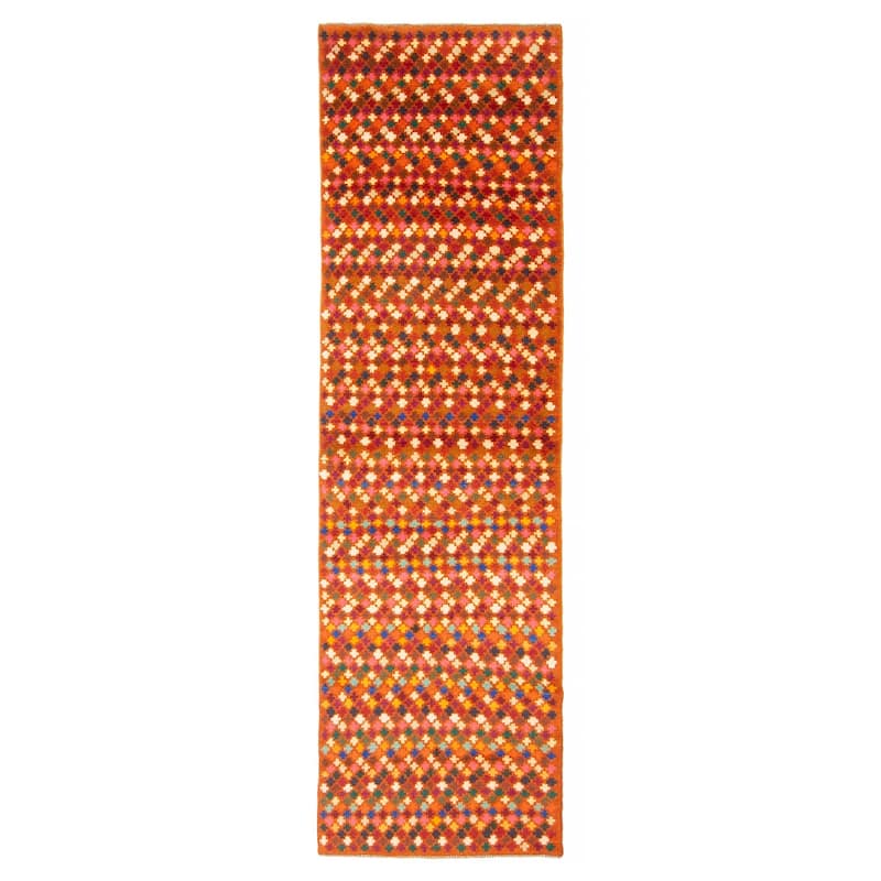 ECARPETGALLERY Hand-knotted Afghan Multi Color Wool Rug - 2'9 x 9'6 - Multi Color - 2'9 x 9'6