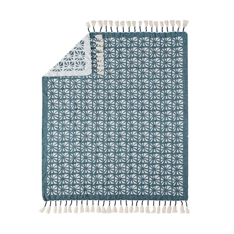 Planetarium Woven Throw Blanket with Tassels by Jungalow