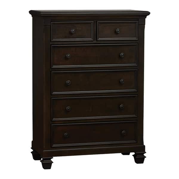 slide 2 of 5, Glendale 6 Drawer Chest Charcoal Brown