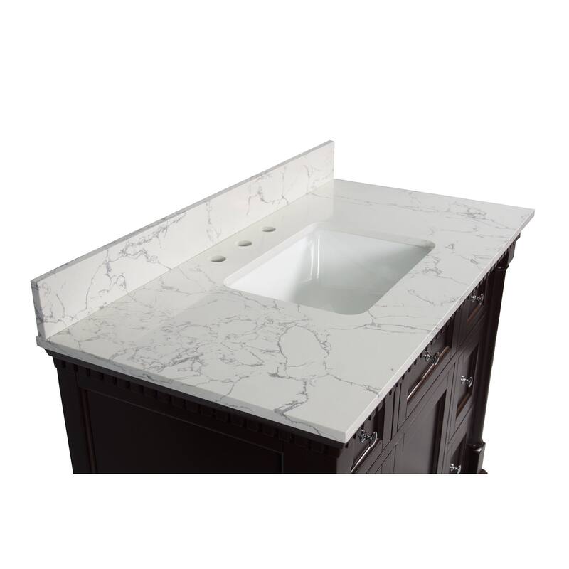 KitchenBathCollection Sydney 42" Bathroom Vanity with Engineered Marble Top