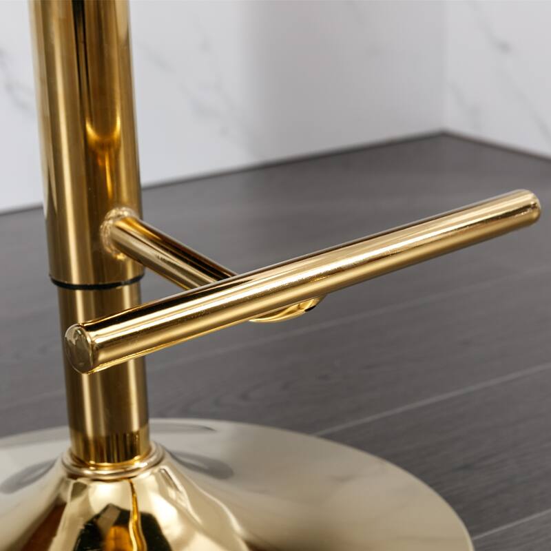 GDF Studio - Riveton Modern Swivel Velvet Upholstered Bar Stools with Tufted Back (Set of 2)