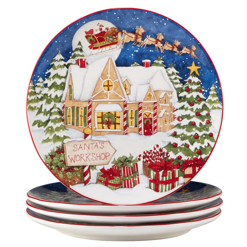Certified International Santa's Workshop 16 Pc. Dinnerware Set, Service for 4