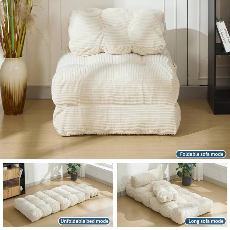 Folding Sofa Bed,Convertible Sleeper Chair with Pillow